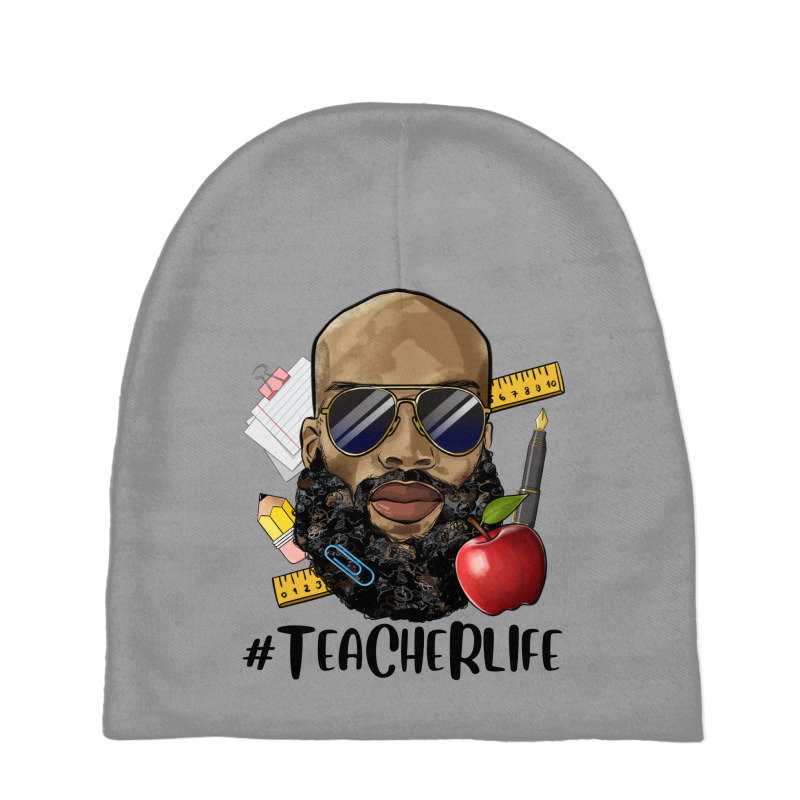 Light Skinned Bald Teacher Life Baby Beanies | Artistshot