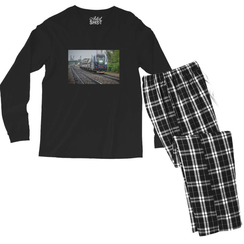 Departs Centralia, Illinoi Men's Long Sleeve Pajama Set | Artistshot