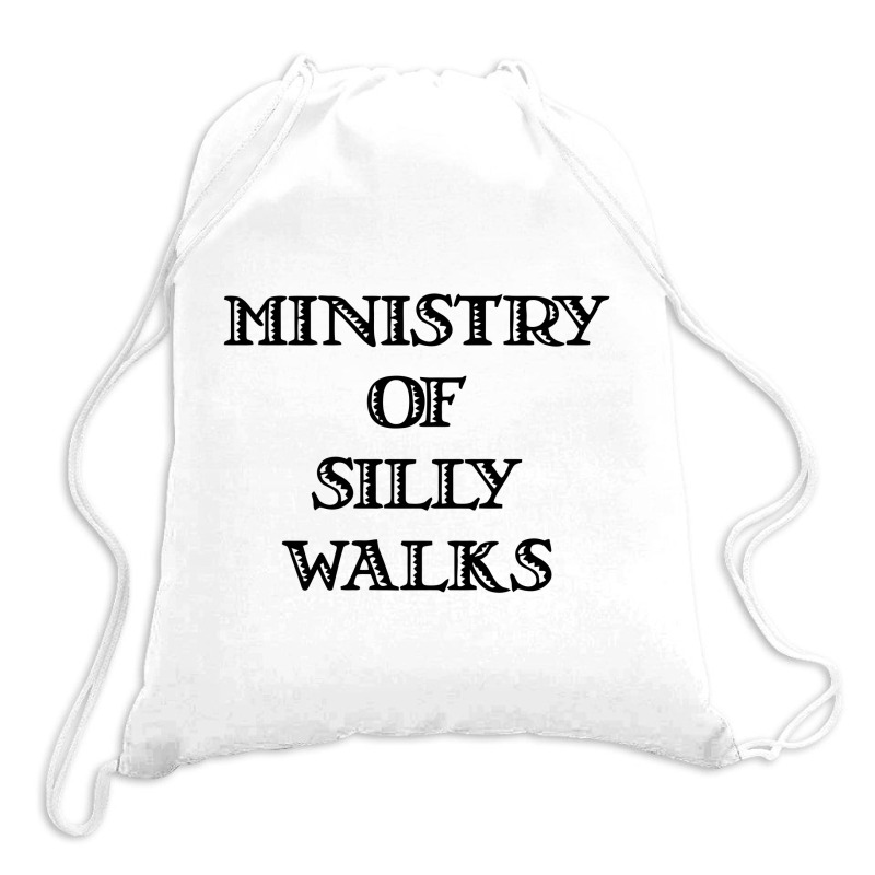 Ministry Of Silly Walks Drawstring Bags | Artistshot