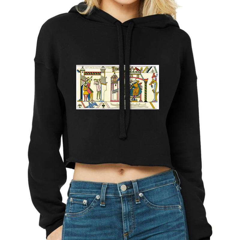 Bayeux Tapestry - Halley_s Comet Cropped Hoodie by cm-arts | Artistshot