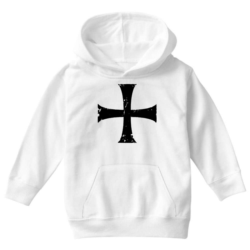 Distressed Crusader Knights Templar Youth Hoodie | Artistshot