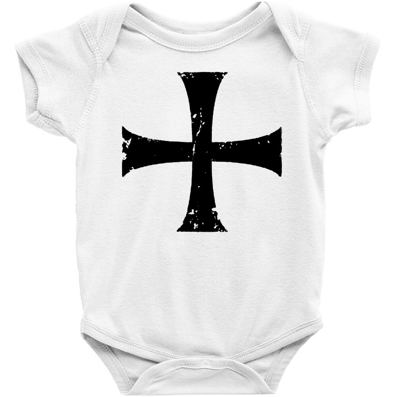 Distressed Crusader Knights Templar Baby Bodysuit | Artistshot