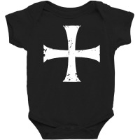 Distressed Crusader Knights Templar Baby Bodysuit | Artistshot