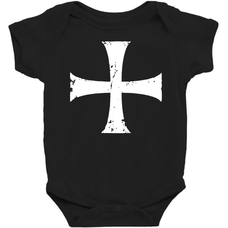 Distressed Crusader Knights Templar Baby Bodysuit | Artistshot