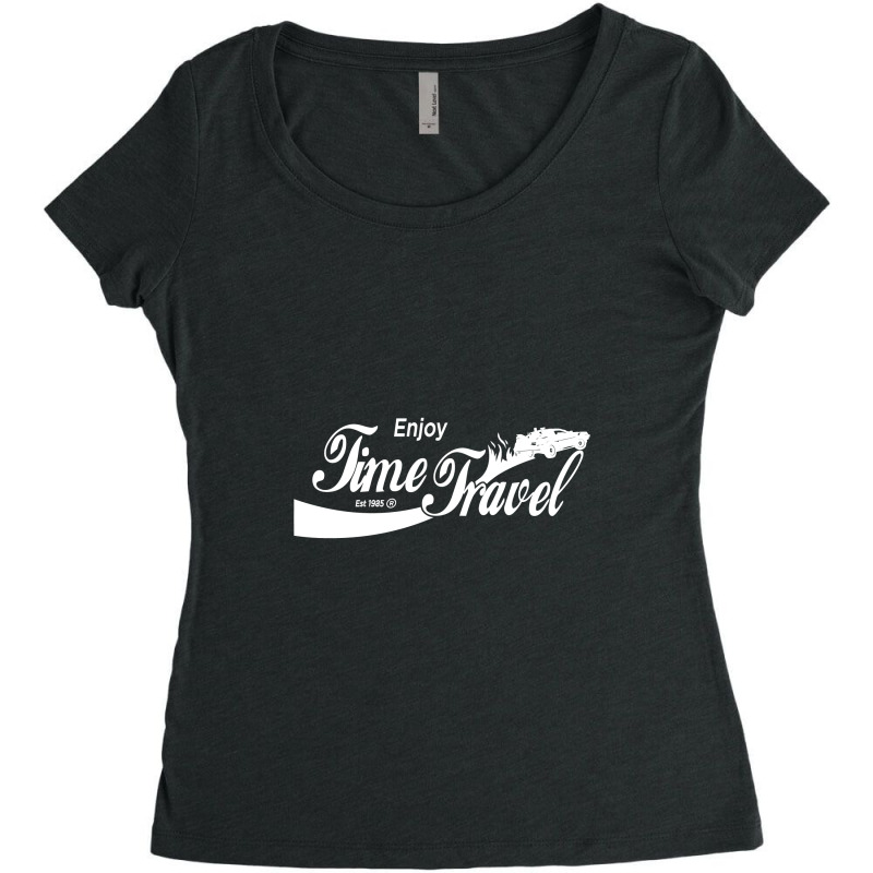 Enjoy Time Travel Back To The Future Women's Triblend Scoop T-shirt by creepysatan | Artistshot