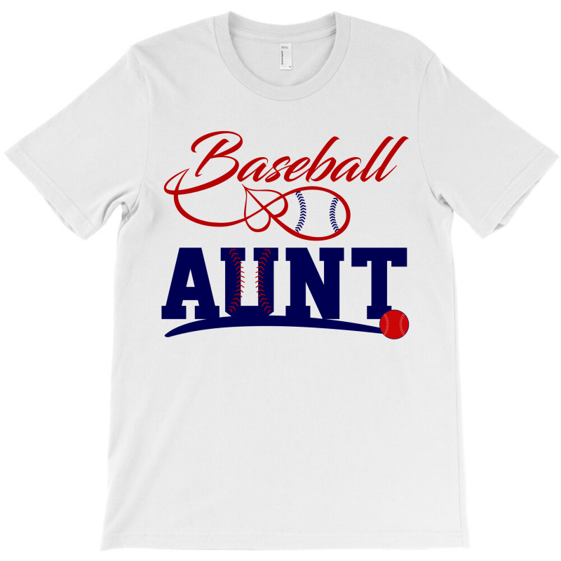  Womens Baseball Heart AUNT Shirt Auntie Tshirt Trendy