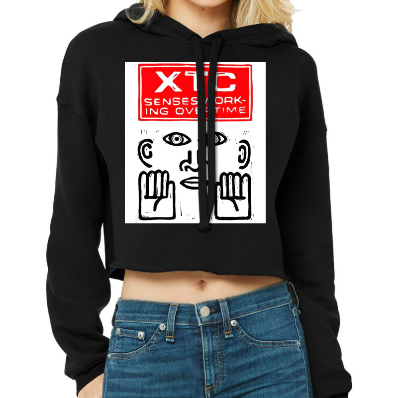 Xtc Senses Working Overtime, New Wave Rock, Xtc, Senses Working Overti Cropped Hoodie by SHODSPADS | Artistshot