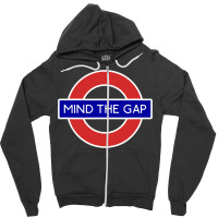 London Souvenir Mind The Gap Underground Tube Zipper Hoodie | Artistshot