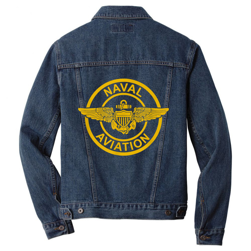 Naval Aviation Wings Patch Men Denim Jacket by MarjorieWillie | Artistshot