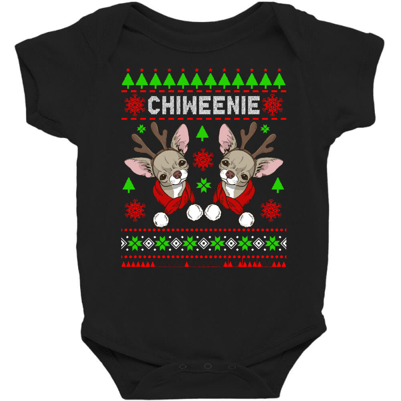 Funny Chihuahua Dog Xmas Gift T  Shirt Cute Chihuahua Dog Love Xmas Ch Baby Bodysuit by cm-arts | Artistshot