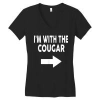 I_m With The Cougar Halloween Cougars Cougar Women's V-neck T-shirt | Artistshot