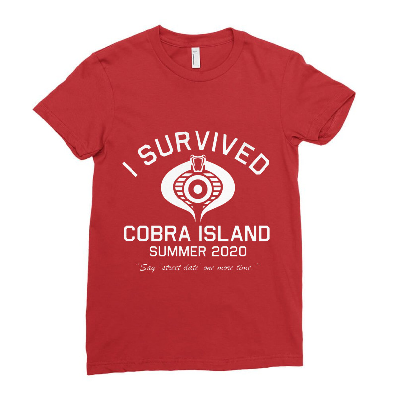 Cobra Island Survivor (white) Ladies Fitted T-Shirt by cm-arts | Artistshot