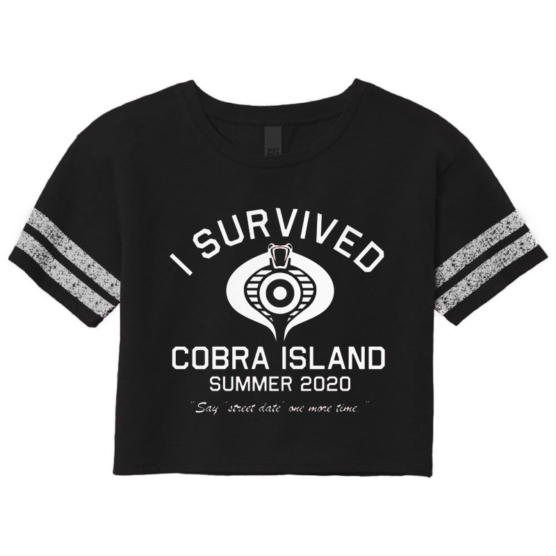 Cobra Island Survivor (white) Scorecard Crop Tee by cm-arts | Artistshot