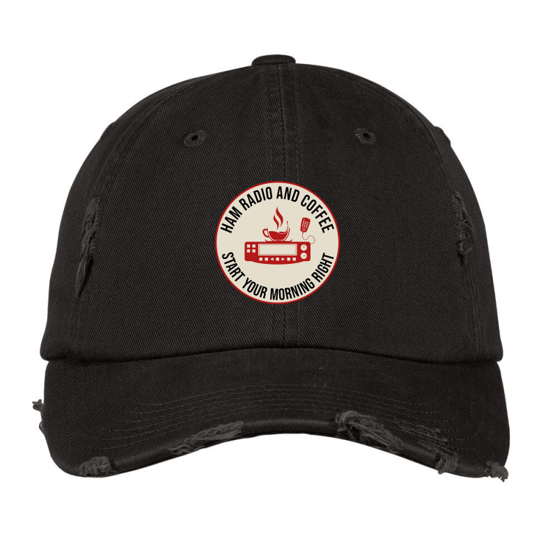 Ham Radio And Coffee Amateur Radio Operator Vintage Cap by cm-arts | Artistshot