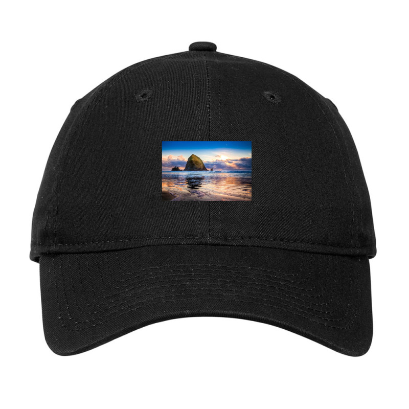 Haystack Rock Adjustable Cap by cm-arts | Artistshot