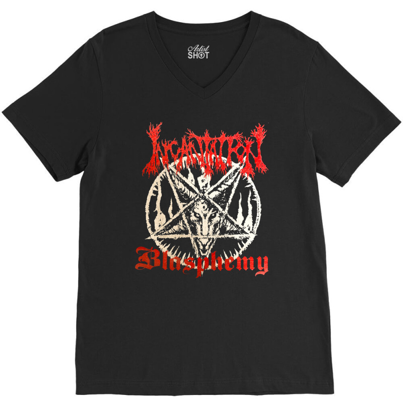 Incantation Tour, Incantation Blasphemy, Incantation, Blasphemy, Incan V-Neck Tee by SHODSPADS | Artistshot