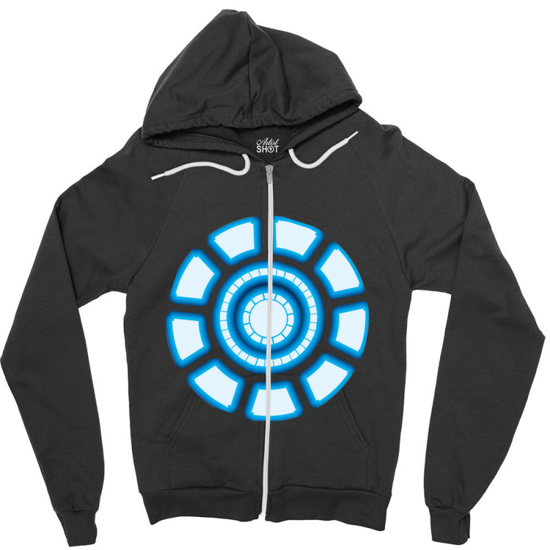 Iron Man Heart Arc Reactor,iron Man Zipper Hoodie by creepysatan | Artistshot