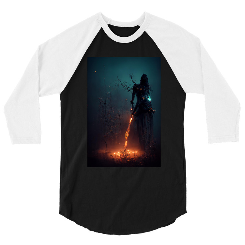 Runic Witch Gift For Art Lover 3/4 Sleeve Shirt | Artistshot