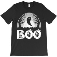 Boo With Spiders And Ghost Halloween T-shirt | Artistshot