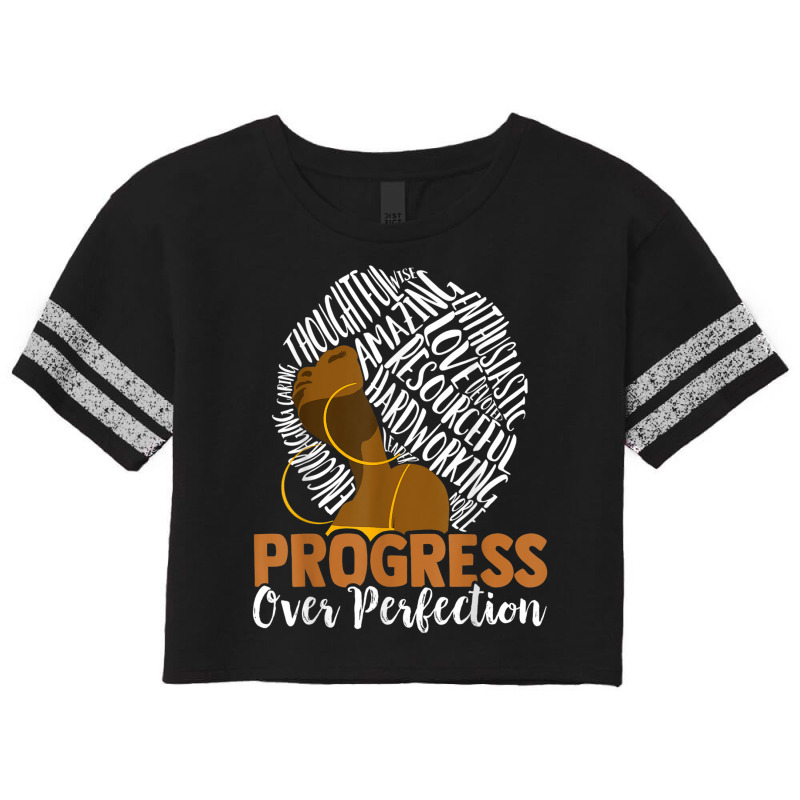 Progress Over Perfection Teacher Black History Month Music Vintage Scorecard Crop Tee by KhalilDesign | Artistshot