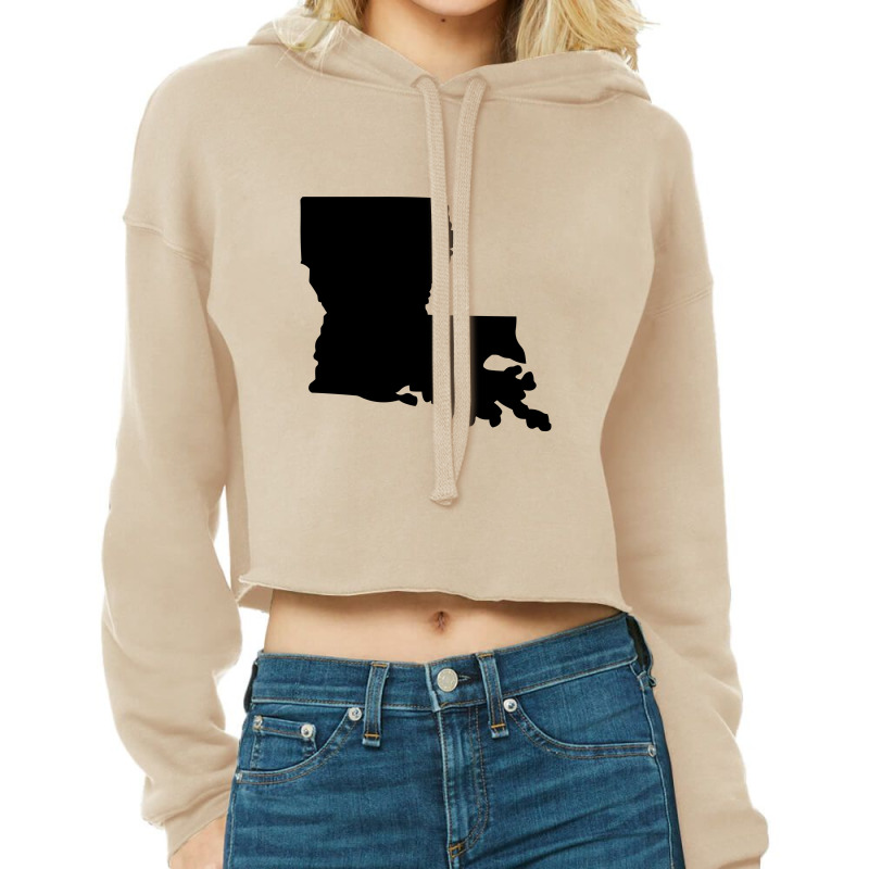 Louisiana State   Louisiana Cropped Hoodie by pagersuek | Artistshot