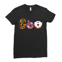 Boo Donuts Ghost Funny Halloween Donut Ladies Fitted T-shirt | Artistshot