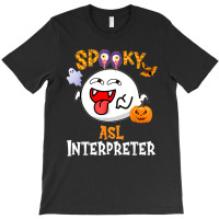 Boo Halloween Costume Spooky Asl Interpreter T-shirt | Artistshot