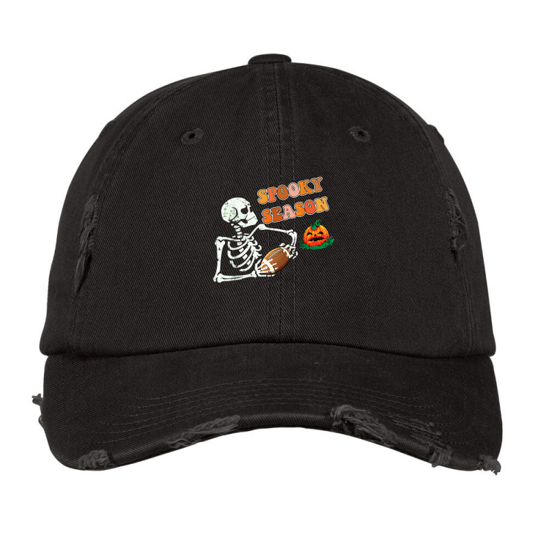 American Football Skeleton Halloween Spooky Season 2022 Vintage Cap by Bestshirt | Artistshot