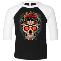 Frida Calavera Toddler 3/4 Sleeve Tee | Artistshot