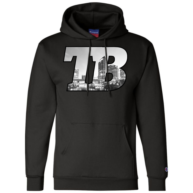 Tb Tampa Bay City Skyline Of Tampa Bay, Florida Champion Hoodie by cm-arts | Artistshot