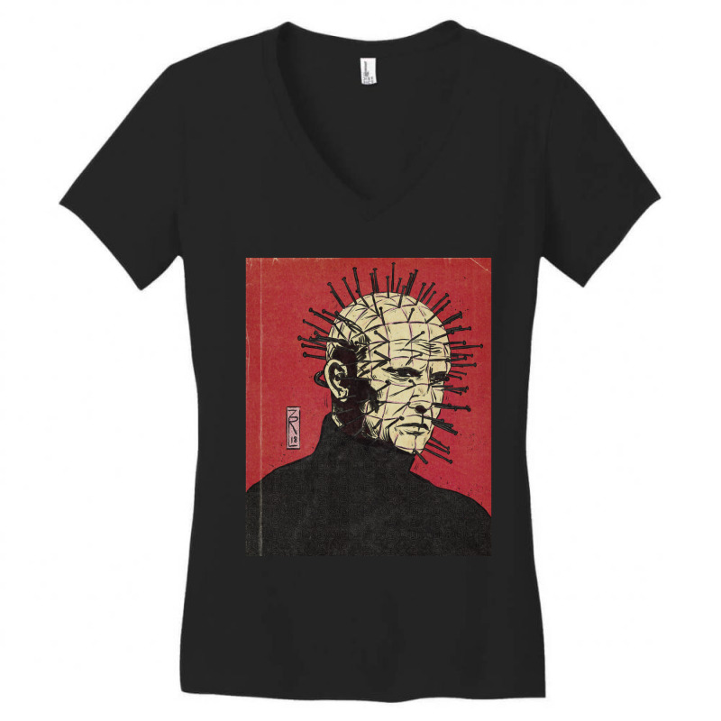 Love Funny Man Halloween Hellraiser The Movies Cute Gifts Women's V-Neck T-Shirt by Artists-Zoe | Artistshot