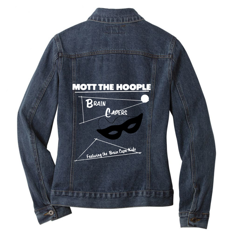 Mott The Hoople Brain Capers Fitted Jersey Tee Ladies Denim Jacket by cm-arts | Artistshot