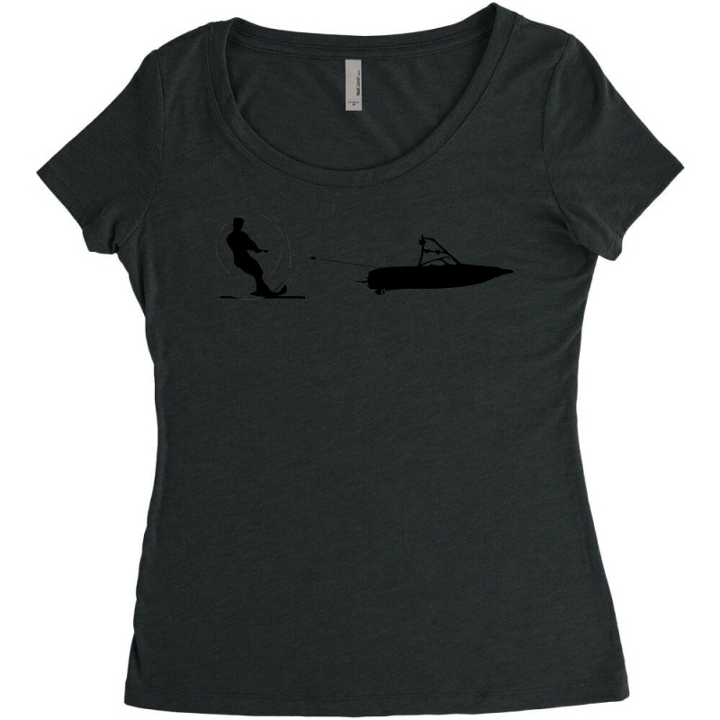 Water Ski  Water Skiing Gift For Water Skiers Women's Triblend Scoop T-shirt by cm-arts | Artistshot