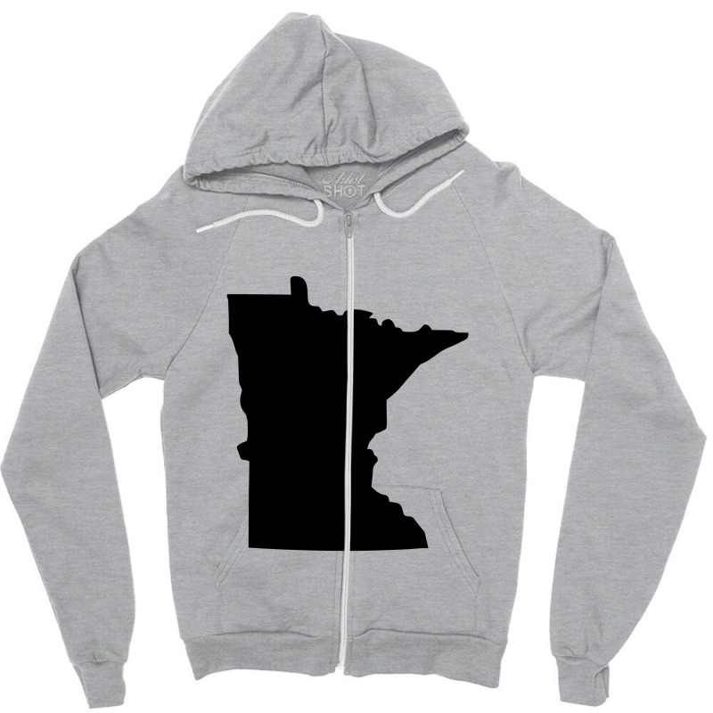 Minnesota State   Minnesota Zipper Hoodie by pagersuek | Artistshot