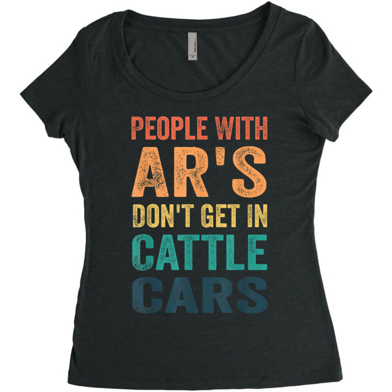 Funny People With Ar's Don'gein Cattle Cars Characters Video Game Women's Triblend Scoop T-shirt by RoyDesign | Artistshot