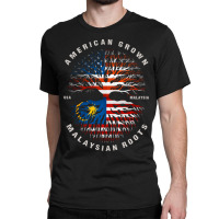 American Grown Malaysian Roots Malaysia Flag Classic T-shirt | Artistshot