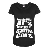 Funny People With Ar's Don'gein Cattle Cars Games Characters Maternity Scoop Neck T-shirt | Artistshot