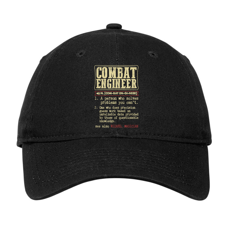 Combat Engineer Dictionary Term Adjustable Cap by HarukaNarasaki | Artistshot