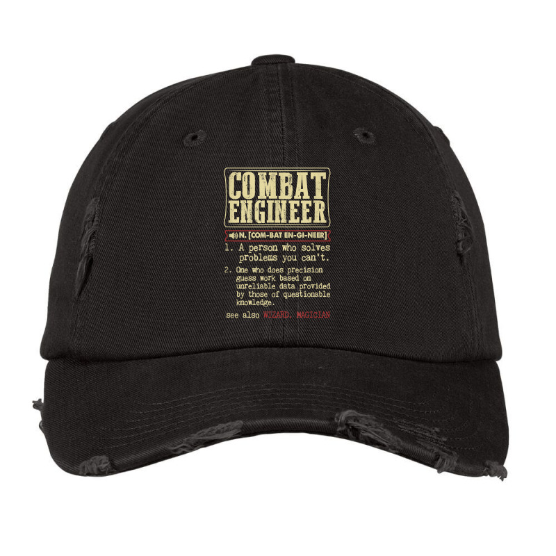 Combat Engineer Dictionary Term Vintage Cap by HarukaNarasaki | Artistshot