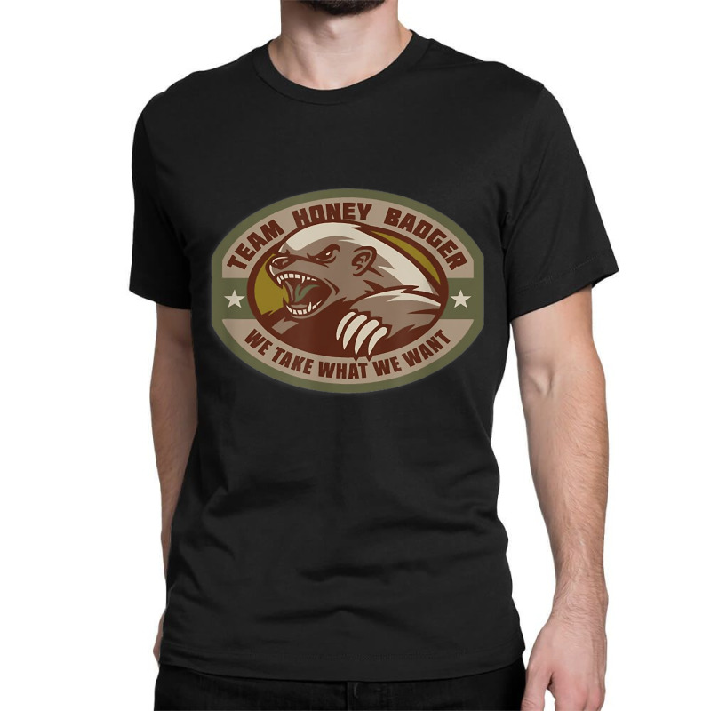 Team Honey Badger Military Morale Patch Veteran Classic T-shirt by BessieCarolyn | Artistshot