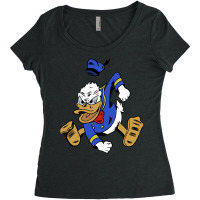 Music Vintage Duck Cartoon For Mens Womens Women's Triblend Scoop T-shirt | Artistshot