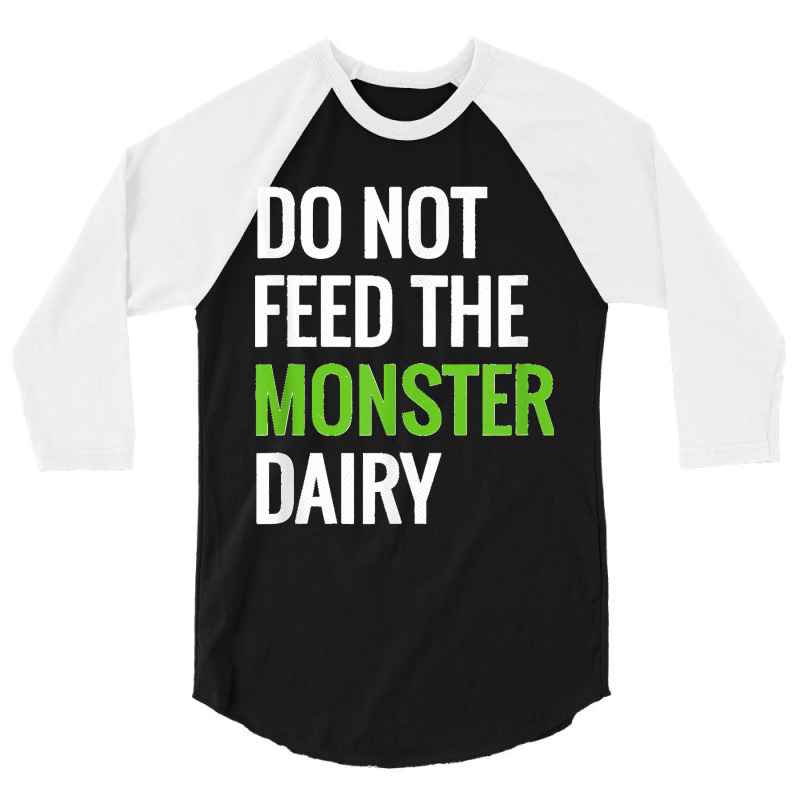 Dairy Free Monster Tee Dairy Allergy Design 3/4 Sleeve Shirt | Artistshot