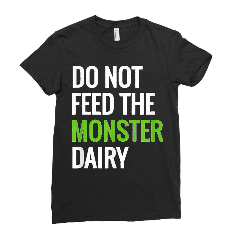 Dairy Free Monster Tee Dairy Allergy Design Ladies Fitted T-Shirt by cm-arts | Artistshot