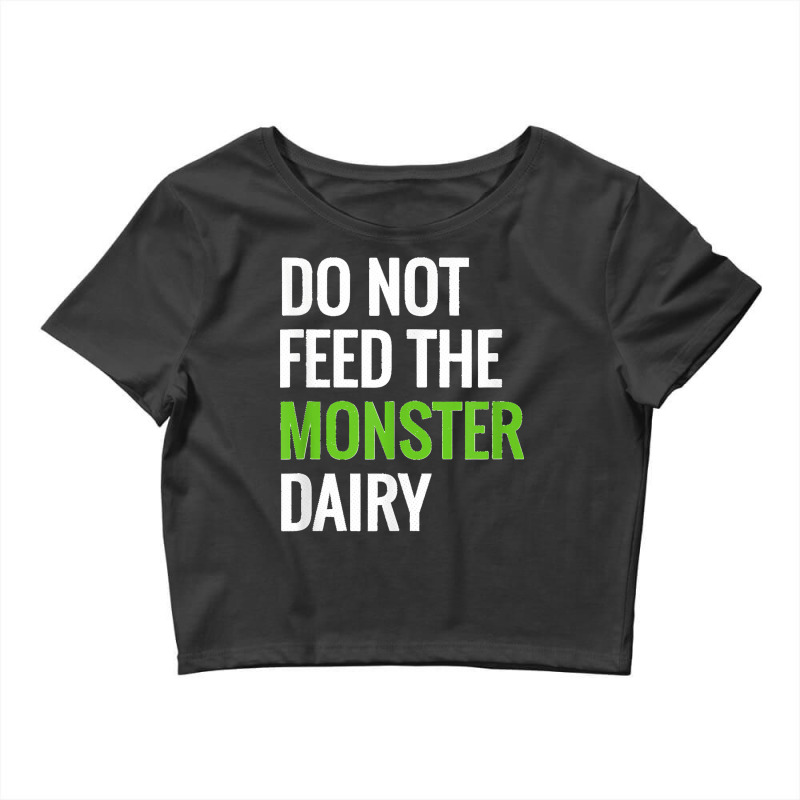 Dairy Free Monster Tee Dairy Allergy Design Crop Top by cm-arts | Artistshot