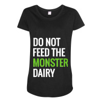 Dairy Free Monster Tee Dairy Allergy Design Maternity Scoop Neck T-shirt | Artistshot