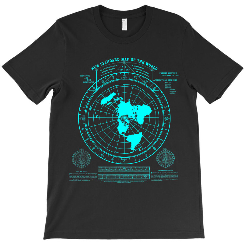 Gleason's New Standard Map Of The World, Flat Earth T-shirt | Artistshot