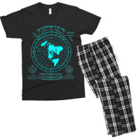 Gleason's New Standard Map Of The World, Flat Earth Men's T-shirt Pajama Set | Artistshot