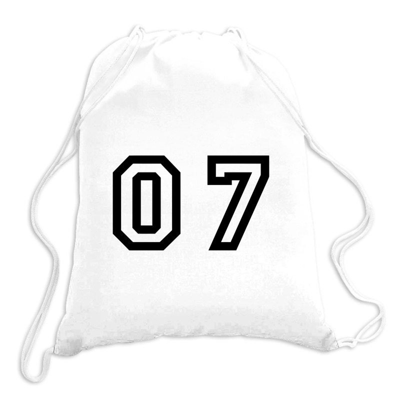 Number Seven Drawstring Bags by pagersuek | Artistshot