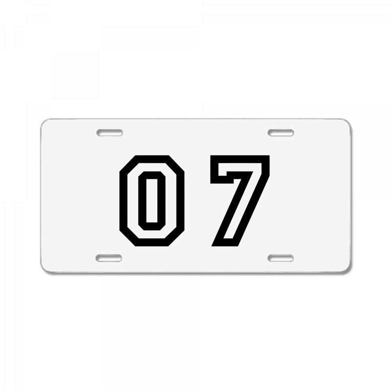 Number Seven License Plate by pagersuek | Artistshot