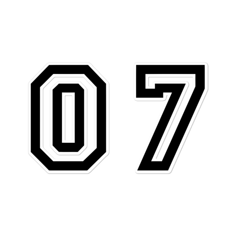 Number Seven Sticker by pagersuek | Artistshot